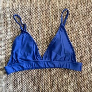 Women's Blue Triangle Swim Top - Classic Triangle Bikini